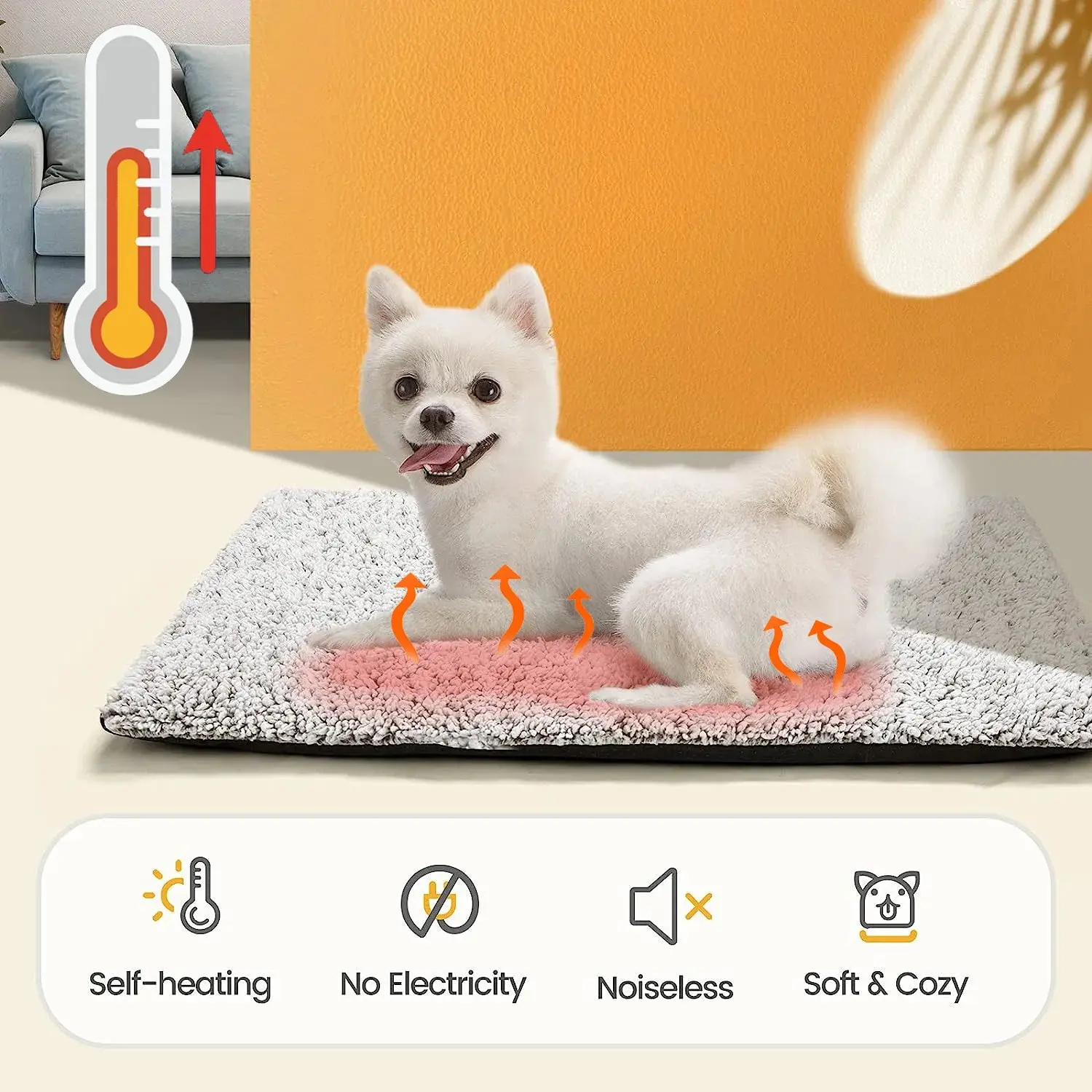 Self-Heating Pet Mat for Dogs & Cats – Super Soft