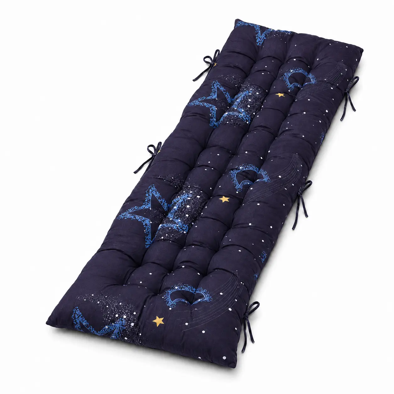 Outdoor Chaise Lounge Cushion (65x22 in) - Tufted Patio Chair Pad with Ties, Soft Cushion for Patio, Camping