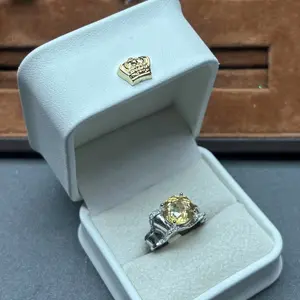 Natural Crystal citrine Ring S925 Valentines Gift , Gift for Wedding/Birthday/Mother'sDay/Christmas