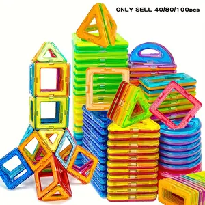 Magnetic Building Blocks Toy, Stem Learning Construction Set, Blocks Tower Game, Ideal Gift for Ages 3-6, Random Colors, Unisex