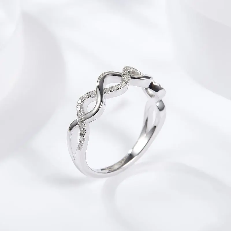 ��#134 Wave��Moissanite Stackable band ring enhancer Ring Band with 925 Sterling Silver Synthetic Moissanite ��#134 Wave��Moissanite Stackable band ring enhancer Ring Band with 925 Sterling Silver Synthetic Moissanite