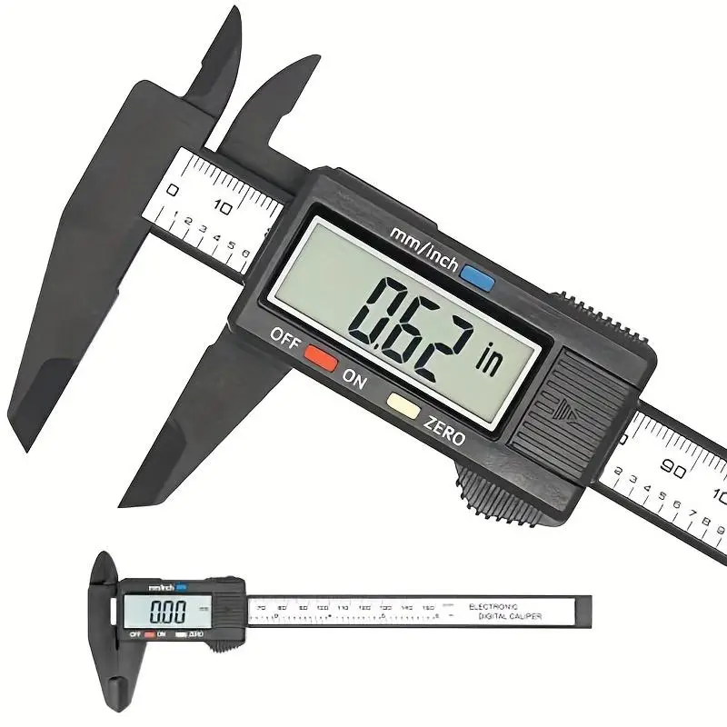 Digital Caliper Tools with Extra Large LCD Screen, 1 Count Electronic Digital Caliper, Plastic Vernier Calipers Measuring Tool with Inch/mm Conversion