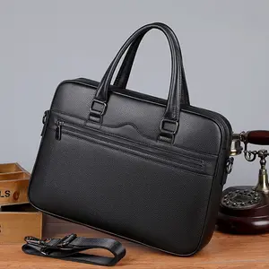 SH81 SH82 Men's Briefcase with Lychee Pattern, Large Capacity, Casual Fashion Horizontal Handbag, Crossbody Bag, Laptop Bag Waterproof Chest Crossbody Bag Style Nylon Crossbody Bag with Buckle Slim RFID Card Wallet Bag Sling Backpack Bifold Protection