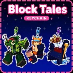BLOCK TALES - Keychains: Griefer, Cruel King, Builderman Gift For Gamers