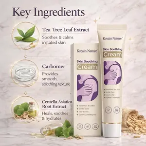 Kreain Nature Skin Soothing Cream - 20g Natural Eczema Treatment with Natural Extracts, Therapeutic Calming
