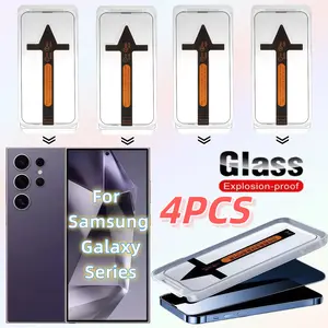 4-Pack Samsung Galaxy S25/s24/s23/s22 Ultra Screen Protector Film, HD Clear Design, Durable Protection for Your Phone Display