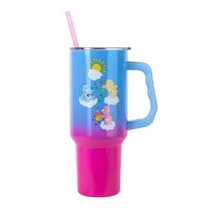 Care Bears Ombre 40-Ounce Stainless Steel Tumbler With Handle