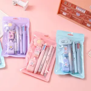 Cute Stationery Set Creative Mechanical Pencil Kit for Students Classroom Rewards Study Gift Adorable Design Safe Materials School Supplies