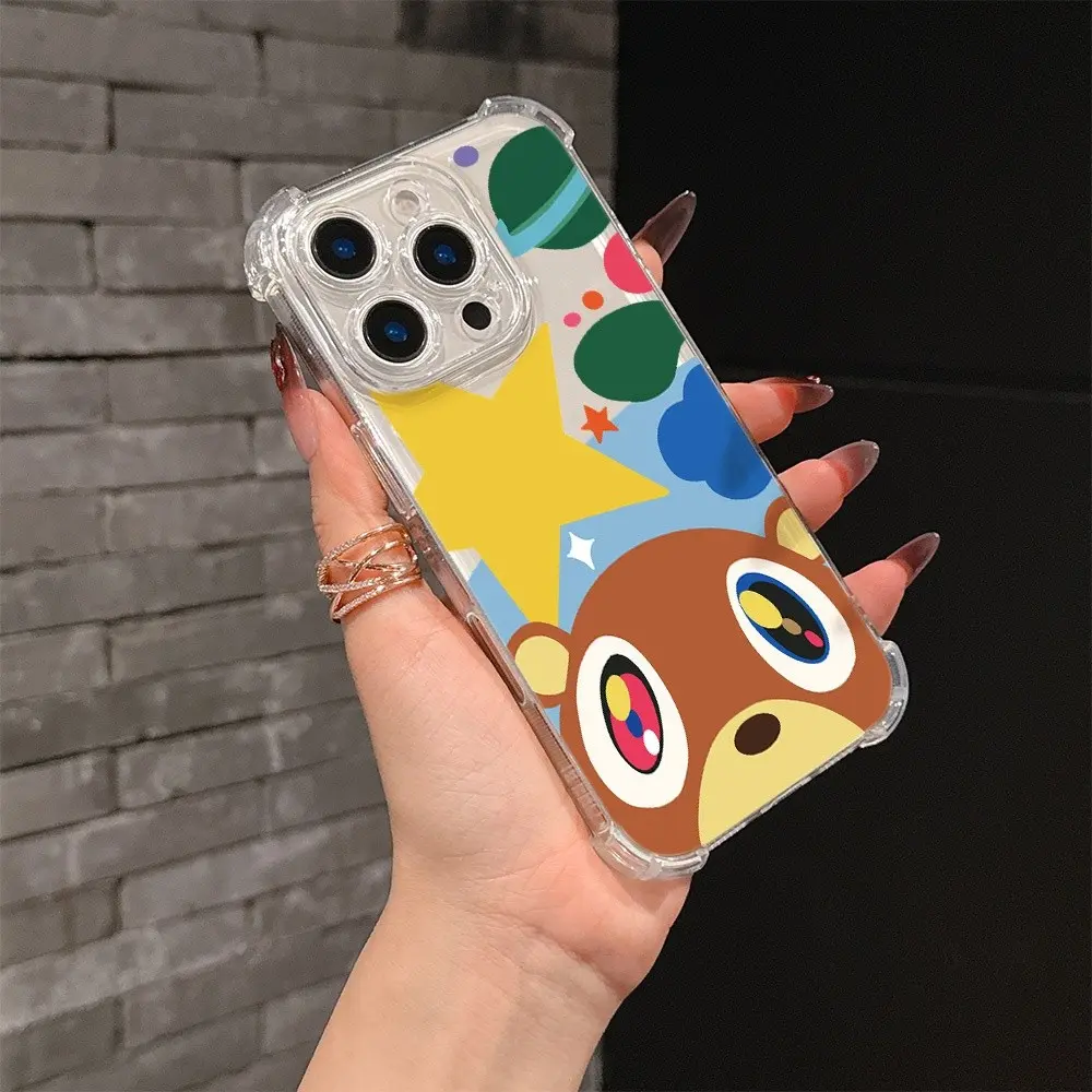 Trendy Rapper K-Kanye Phone Case for iPhone 16/15/14/13/12/11 Pro  Max/x/XR/XS Max/8/21 Plus, Anti-Drop Protective Transparent Soft Back Cover  - TikTok Shop