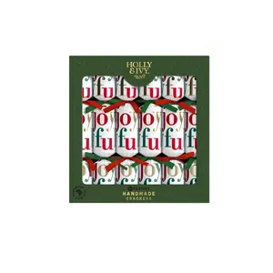 12" Holly & Ivy Joyful Festive Christmas Party Crackers - 12 Pc.