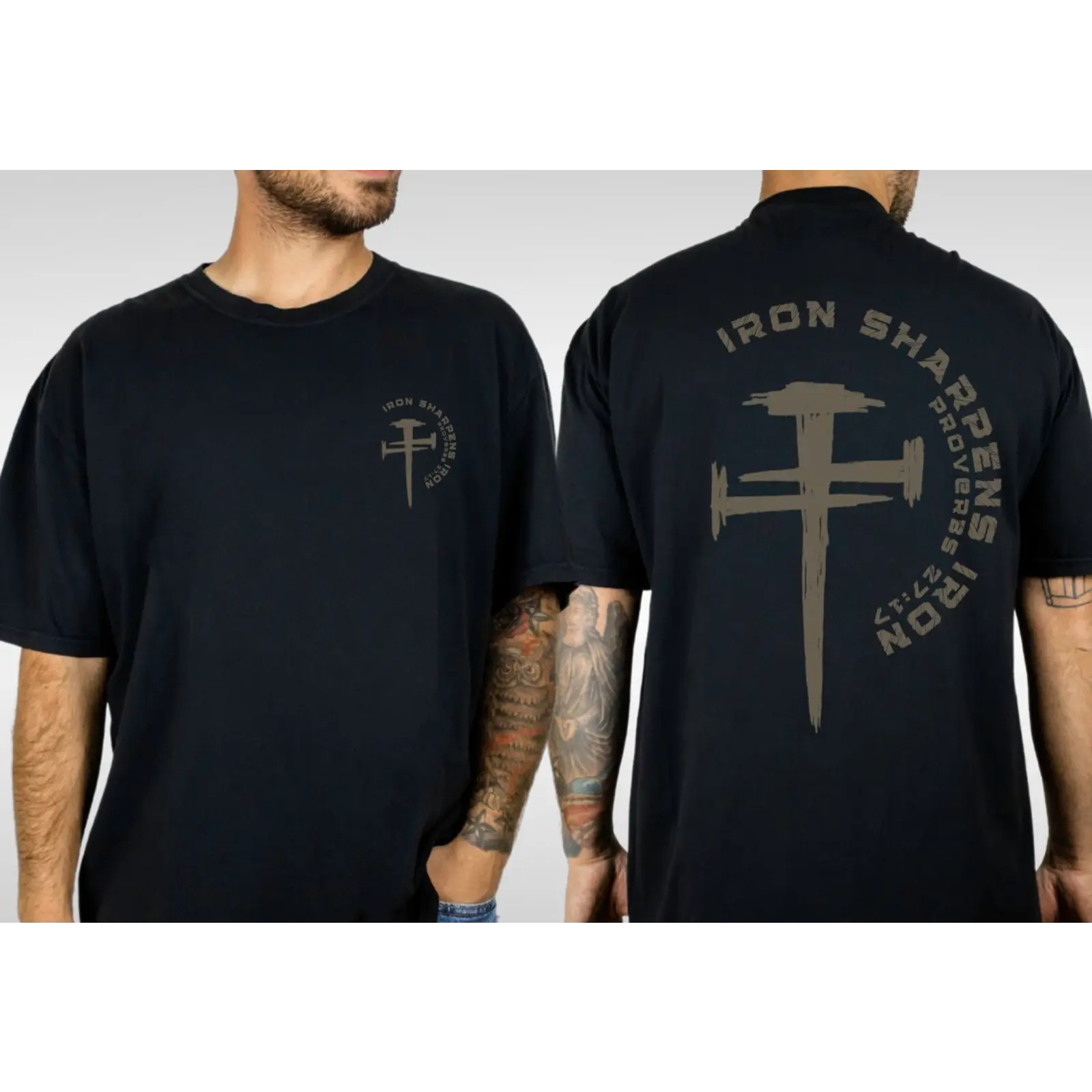 Iron Sharpens Iron Christian Gym  Gym Pump Christian Clothes Proverbs Bible Verse  Christian Streetwear Jesus Christian Man  Eat Sleep Goon Repeat T- Cotton Say You Swear Tee 67 shirt Vintage In Utero Graphic Double-Sided Print Need Cigarette