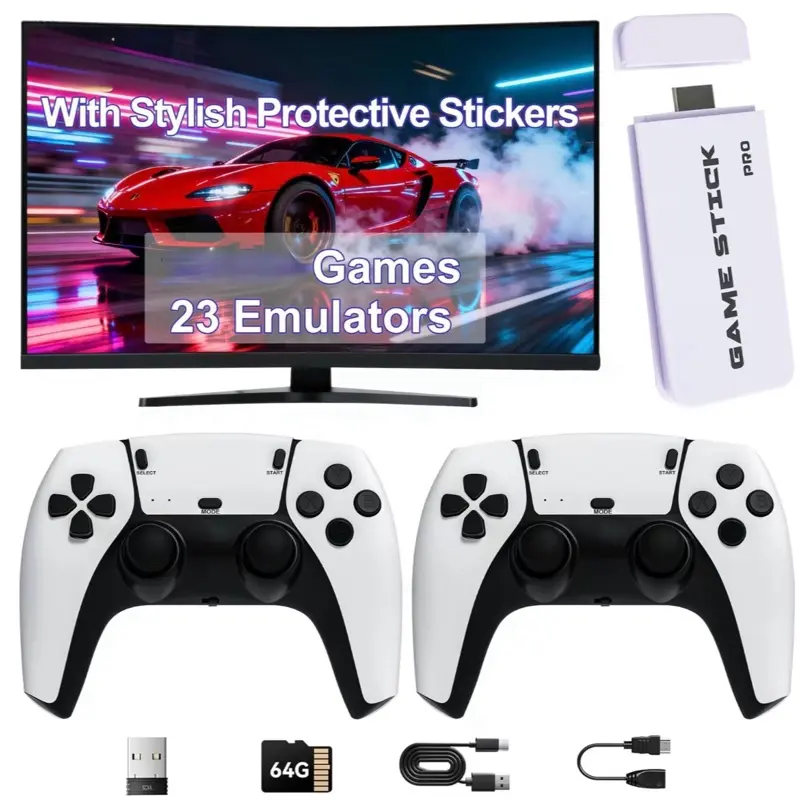 M15 Pius Retro Game Console Joystick, Classic Video Game Controller, Upgraded Dual Controllers different Emulators, Plug-And-Play Compact TV Gaming Stick, Dual 2.4g  Controllers, best gift for everyone