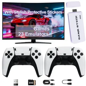 M15 retro game console, retro game stick with 64GB SD card with over 20,000 games & 23 emulators, 64GB, plug-and-play TV video games, Video Game consoles