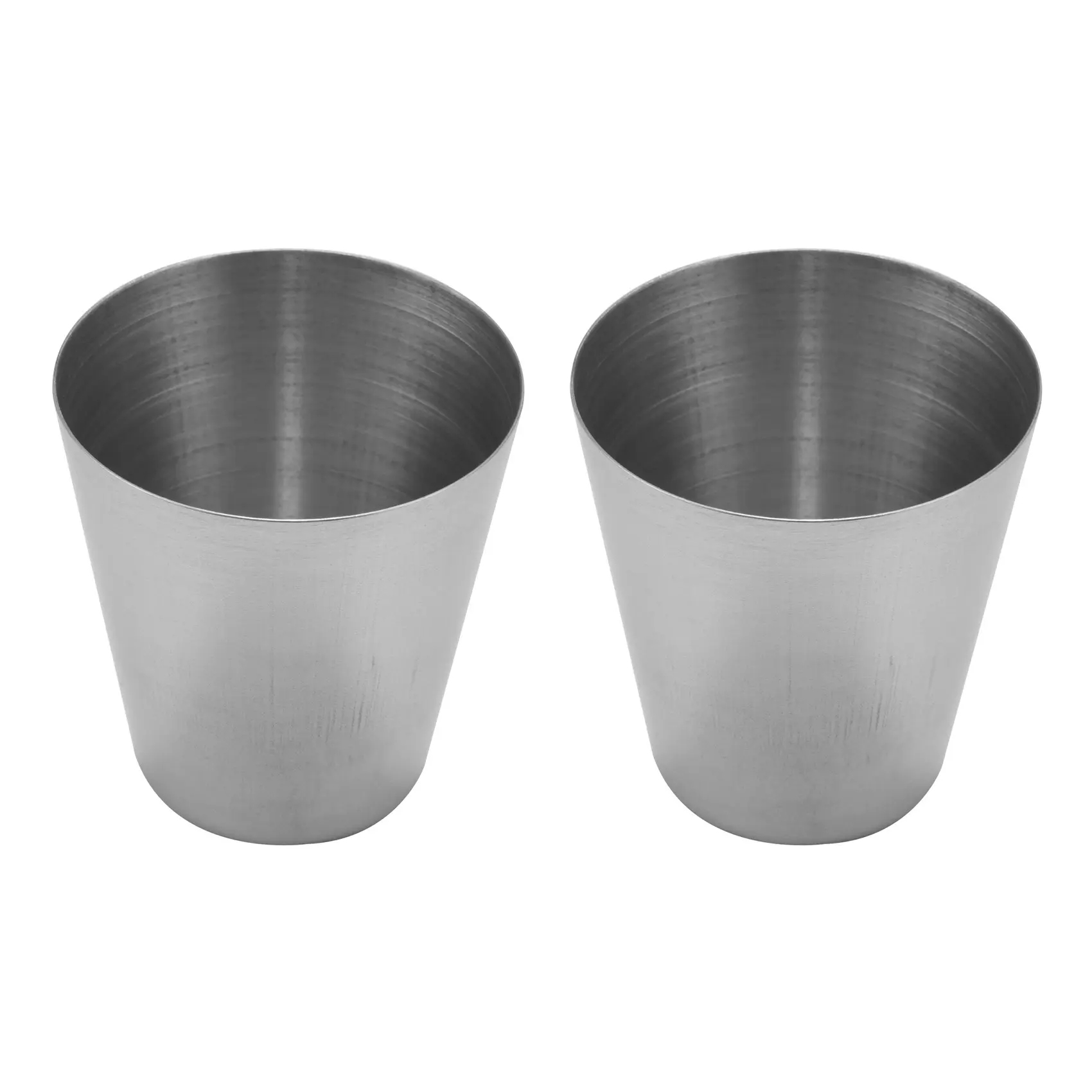 2-Pack Stainless Steel Shot Glasses - 1oz Brushed Finish Mini Tumblers, Portable Drinking Cup Reusable Drinkware for Travel Flask, Camping, Whisky, Compact, 35Ml, Rounded Edges, Travel Camping, Outdoor Sports
