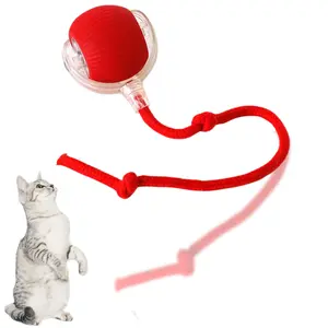 Electric Rotating Pet Ball Small Cat and Dog Interactive Toy Automatic Rolling Rotating Ball with Tail Cat and Dog Toy USB Rechargeable Cat and Dog Exercise Ball The best toy for small cats and dogs