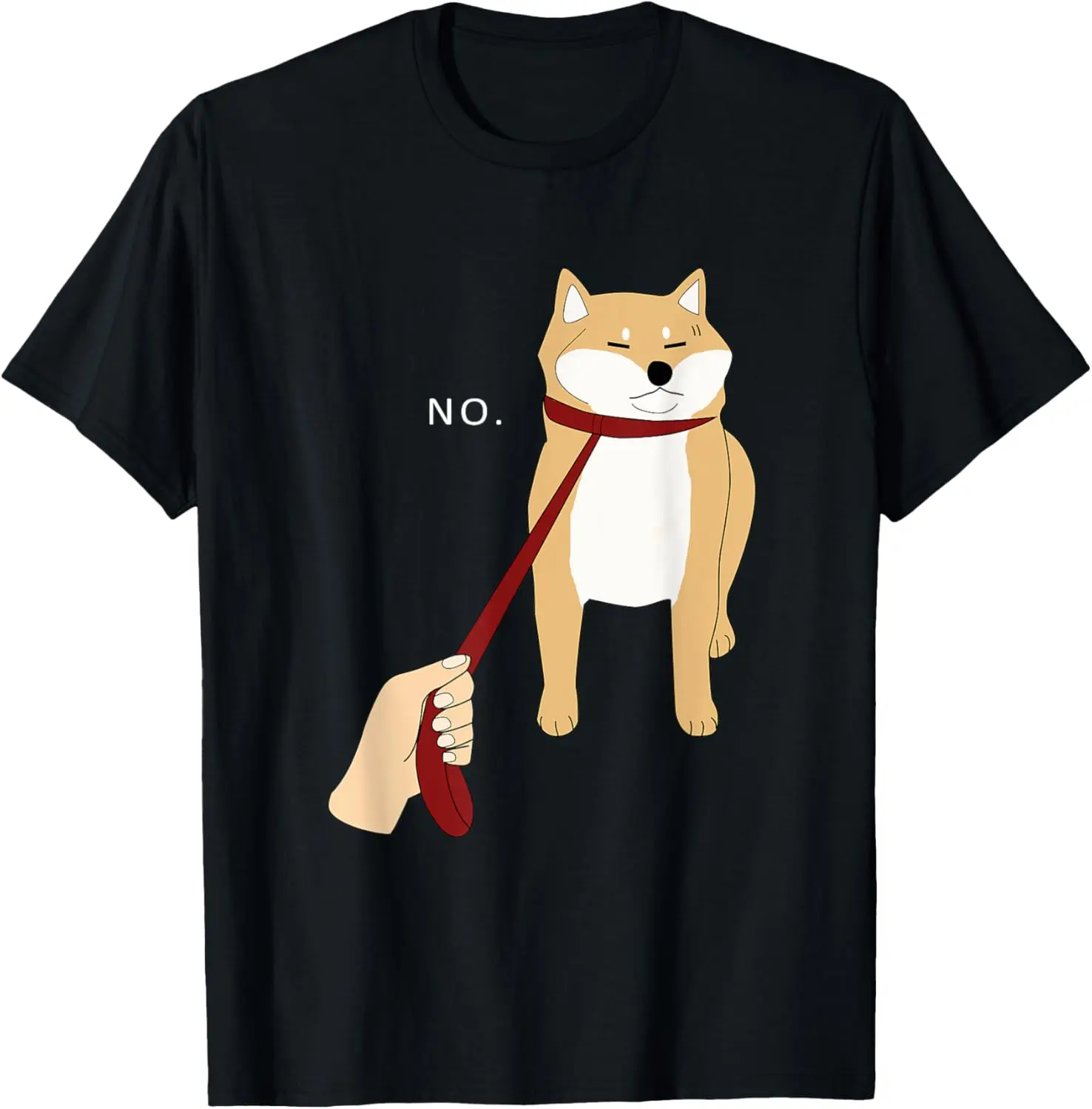 Cute Shiba Inu Shirt Nope - Doge Meme T-shirt Pure Cotton Graphic Tees Menswear Top: Gifts for Men & Women, Natural, Shortsleeve