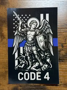 St. Michael The Archangel Code 4 Decal