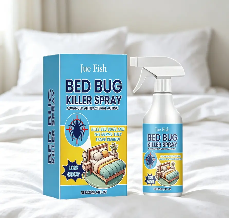 120ml Bed Bug Killer Spray, Low Odor Indoor Household Spray, Eliminate Bed Bugs & Germs Left Behind, Ideal for Mattress, Bedding, Sofa and Carpet