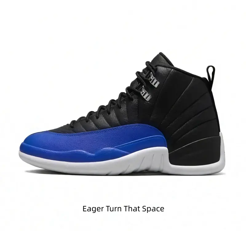 Premium black-blue spliced leather high tops create casual bold daily style. Foam inner layer brings tender cloud-like foot feel, elastic midsole eases long walks, wear-resistant white sole fits office & weekend outings.