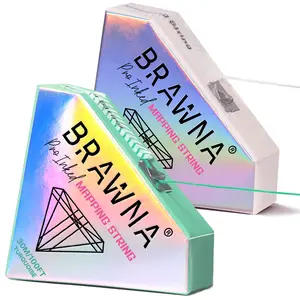 BRAWNA Mapping String for Brows and Lips Measuring - Turquoise and White - 30m Each - Eyebrow Tint Henna Lamination Makeup Cosmetic