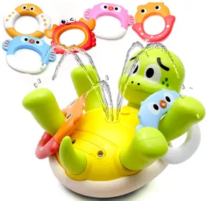 KYLVO Rechargeable Turtle Sprinkler Bath Toy with 5 Rings – Mold-Free Hygienic Water Fountain for Fun Bath Time – Holiday Gift for Kids tiktokshopspringglowup