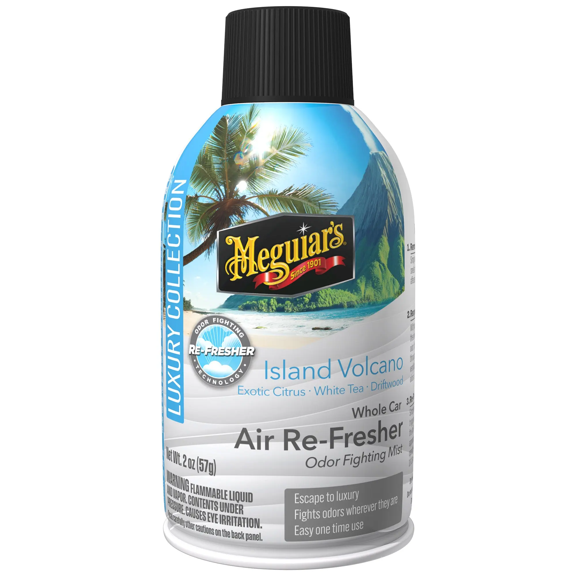Meguiar's Whole Car Air Re-Fresher Odor Fighting Mist - Island Volcano Scent - 2 oz