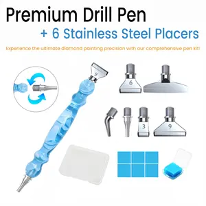 14pcs Metal Tips Diamond Painting Pen Kits | 5D Diamond Art Accessories Tool | DIY Craft | Comfort Grip and Faster Drilling