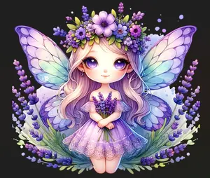 Kids Fairy Ready to Press Heat Transfer DTF Transfer - Direct to Film for Cotton & Polyester with 300-320°F Press Settings and Firm Pressure Instructions