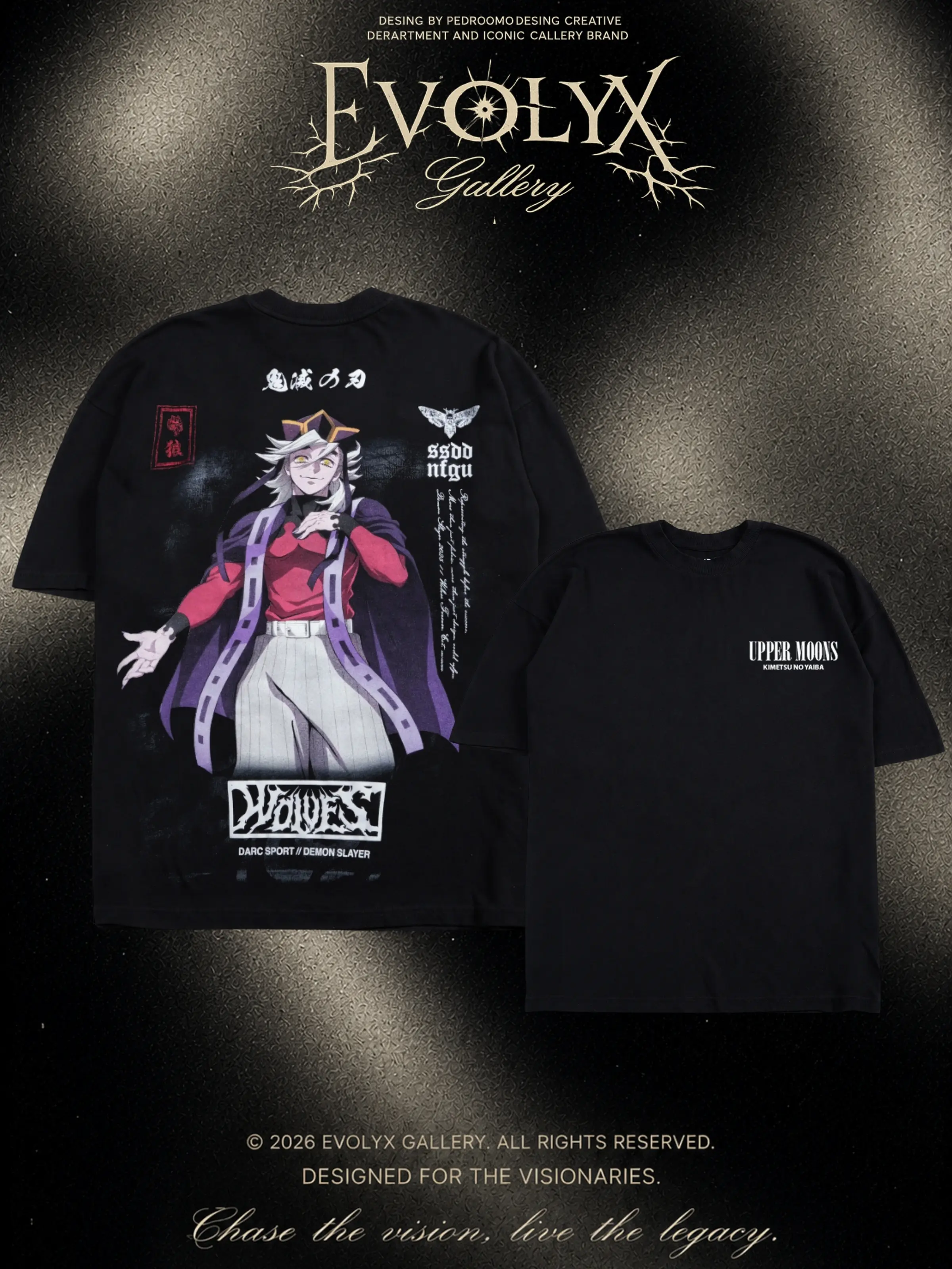 Douma Demon Slayer: Kimetsu No Yaiba Anime Manga 100% Cotton Tee T-Shirt - Size S to 5XL - Unisex Vintage Streetwear Oversized Crewneck T-Shirt - Gift for Anime Fans