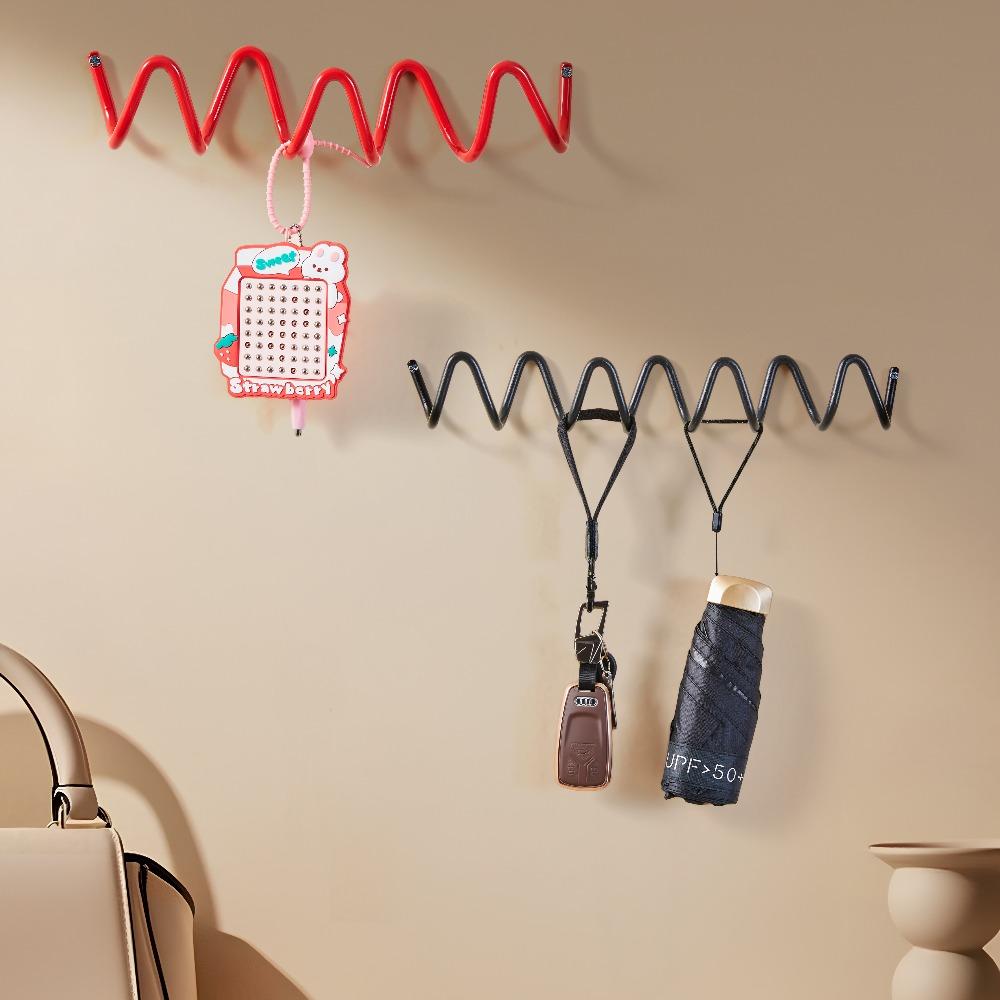 1pc Norse-style 3/4/5/6 Hook Wavy Coat and Scarf Hook | Exquisitely Crafted, Wall-Mounted Metal, Perfectly Combining Storage and Aesthetics, Suitable for Family Organization, Hotel Decoration, Clothing Store Display and Gifts