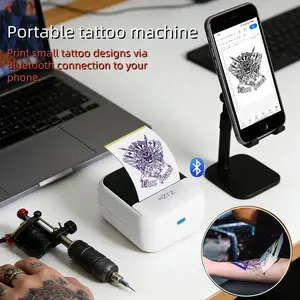 Hztz Portable Tattoo Machine, Compact Lightweight Rechargeable Mini Thermal Tattoo Stencil Printer, USB Portable, Ideal for Beginners and Artists, Tattoos and Labels
