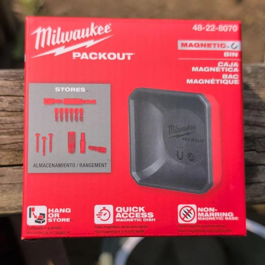 Milwaukee Packout Magnetic Bin 48-22-8070 Quick Access Magnetic Dish for Tools and Accessories