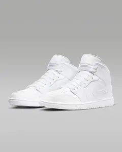 Men's Air Jordan 1 Mid "Triple White" 554724-136