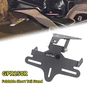 Aprilia GPR250R Short Tail License Plate Bracket - Folding Adjustable Stainless Steel Tail Tidy with Wing