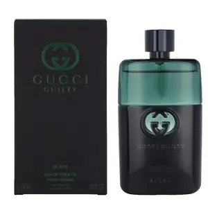 GUCCI Guilty Black Pour Homme 90ml Eau De Toilette for Men Woody Spicy Fragrance Aromatic Fougere Fruity Lavender Notes Ideal for Special Occasions