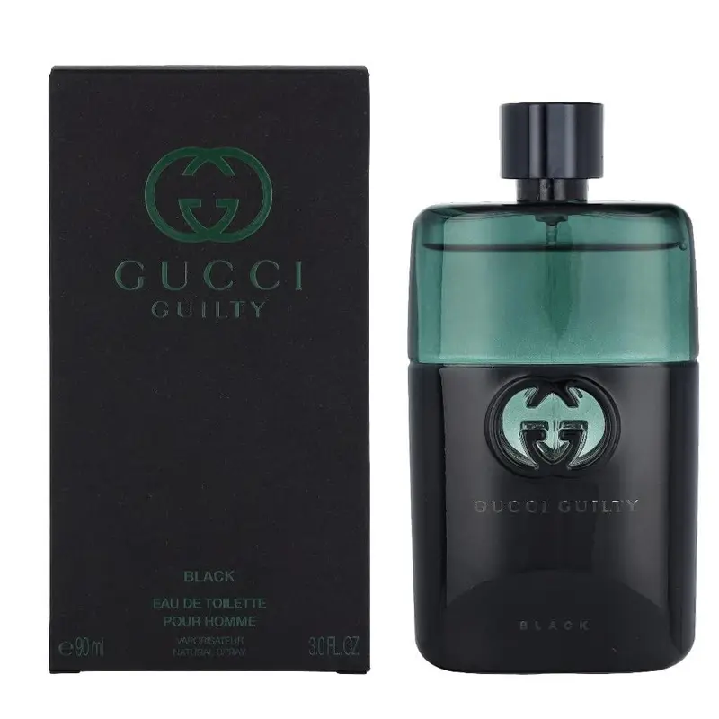 GUCCI Guilty Black Pour Homme 90ml Eau De Toilette for Men Woody Spicy Fragrance Aromatic Fougere Fruity Lavender Notes Ideal for Special Occasions