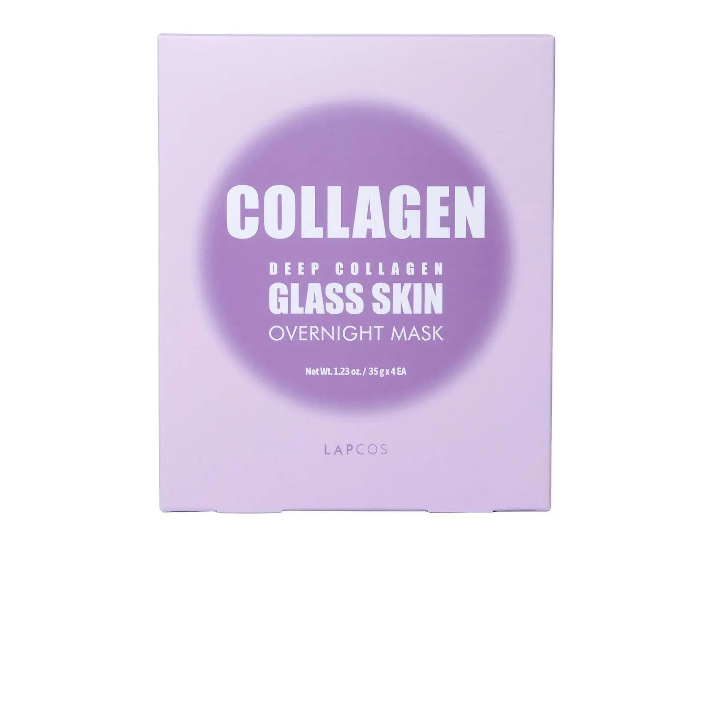 LAPCOS Deep Collagen Glass Skin Overnight Mask 4 Pack