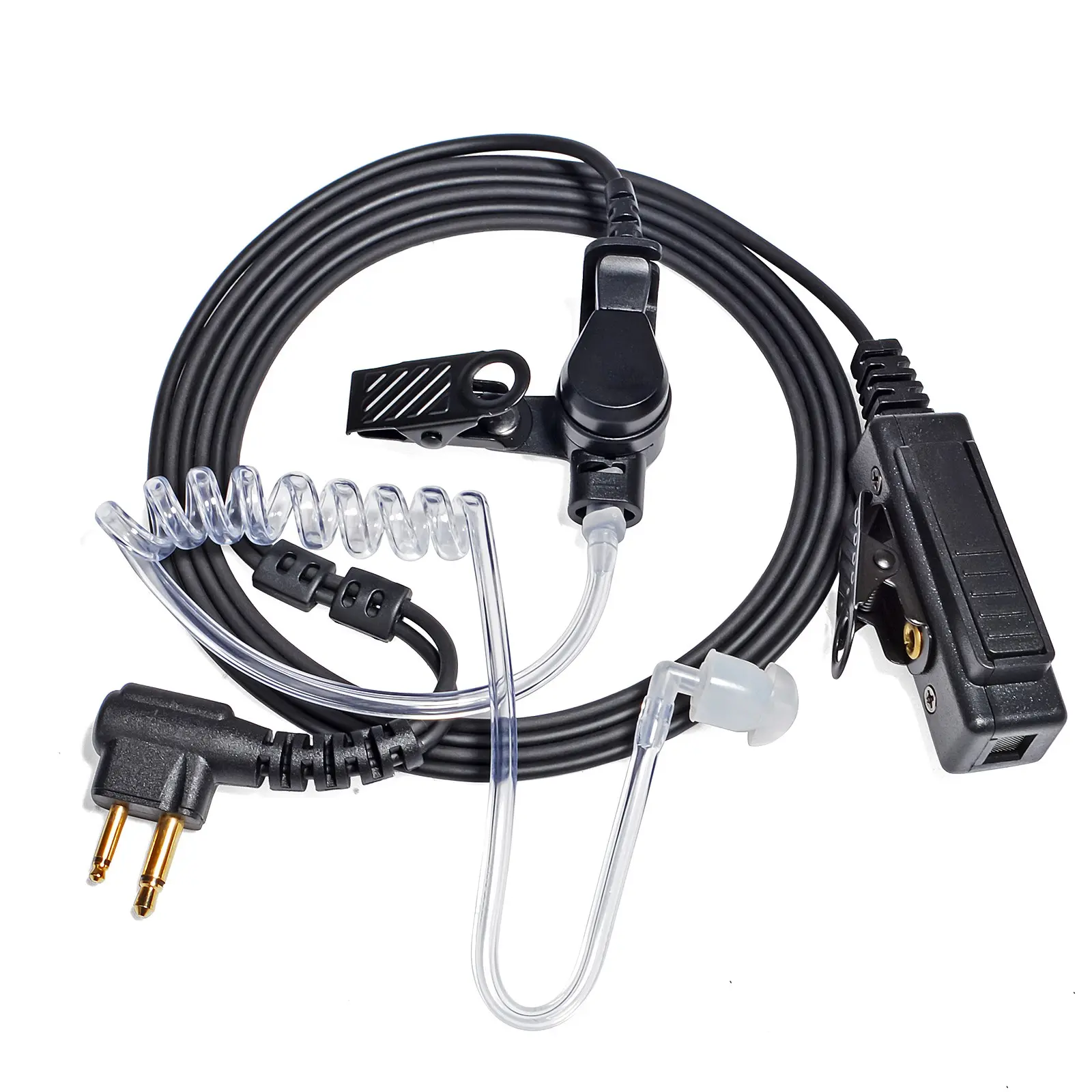 Two-Way Radio Earpiece with PTT, Walkie Talkie Headset with Swivel Boom Microphone, Acoustic Coil Tube Headset, Clip Compatible with Motorola 2 Way Radio CLS1110 RDM2070d CP200 CP200d CLS1410 Radio for Law Enforcement Use, Headphone, Audio