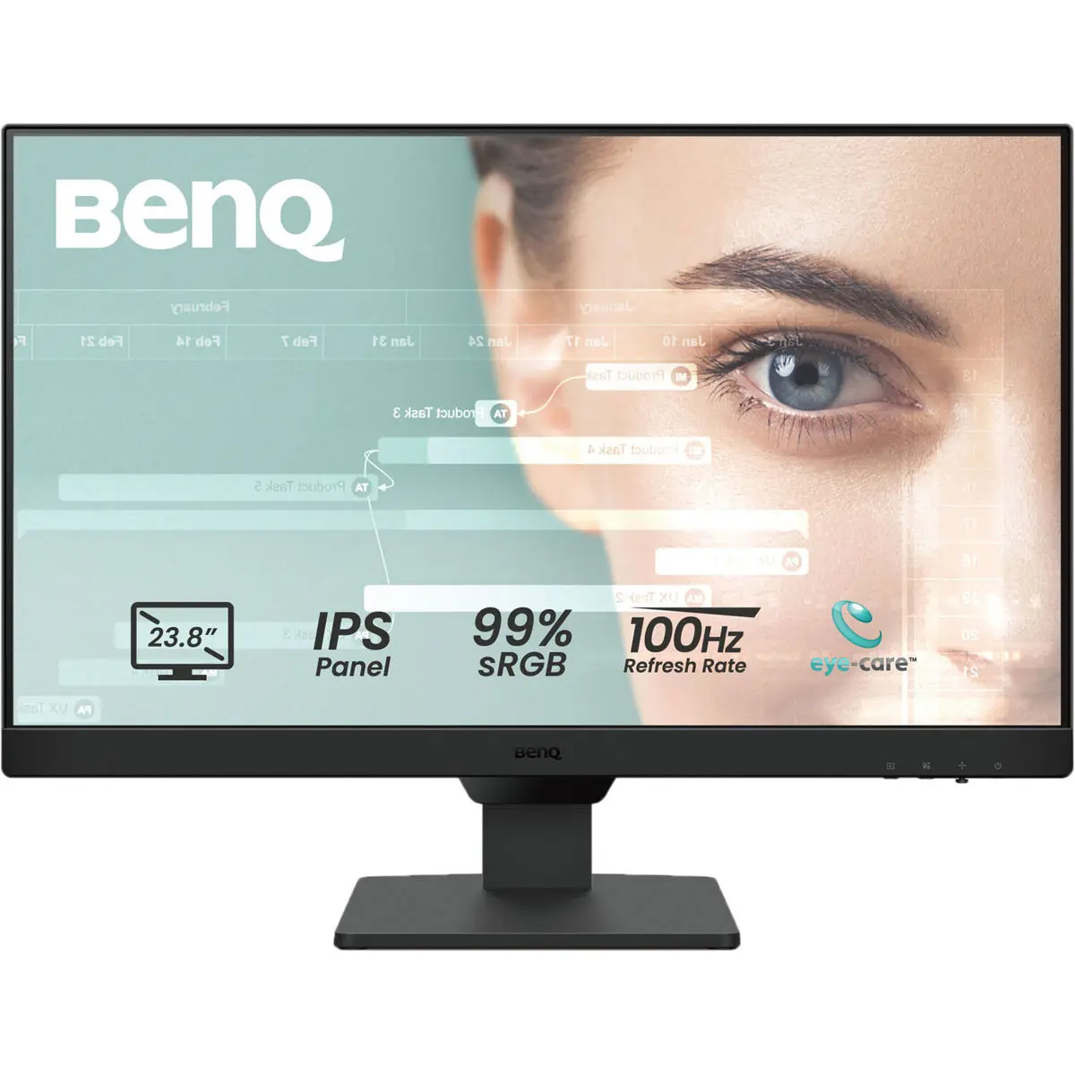 BenQ GW2490 Monitors - 23.8" 16:9 1920x1080p Full HD 100Hz IPS Eye-Care LED Screen Gaming Monitor for Computers & Office Desktop/Laptop Components, Full Hd Display