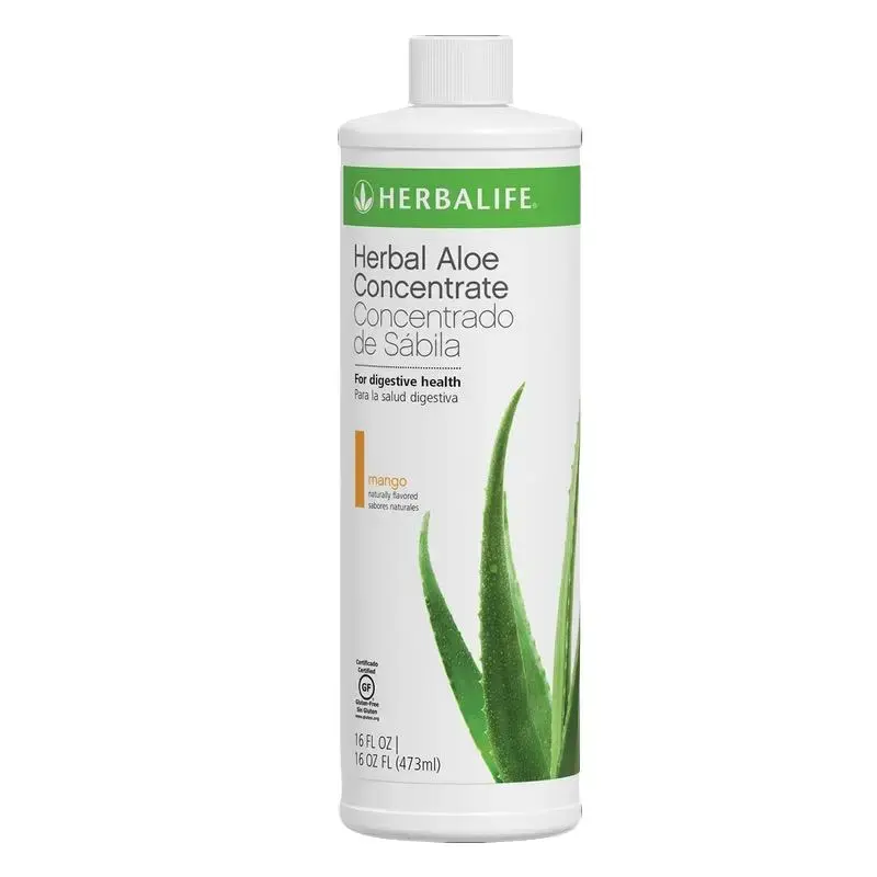 Herbalife Herbal Aloe Concentrate - Mango Flavor Herbal Supplement, Natural Health Supplement, 16 fl oz (473 mL) Dietary Health & Nutrition Support, Herbal Supplements, Natural Health Supplements