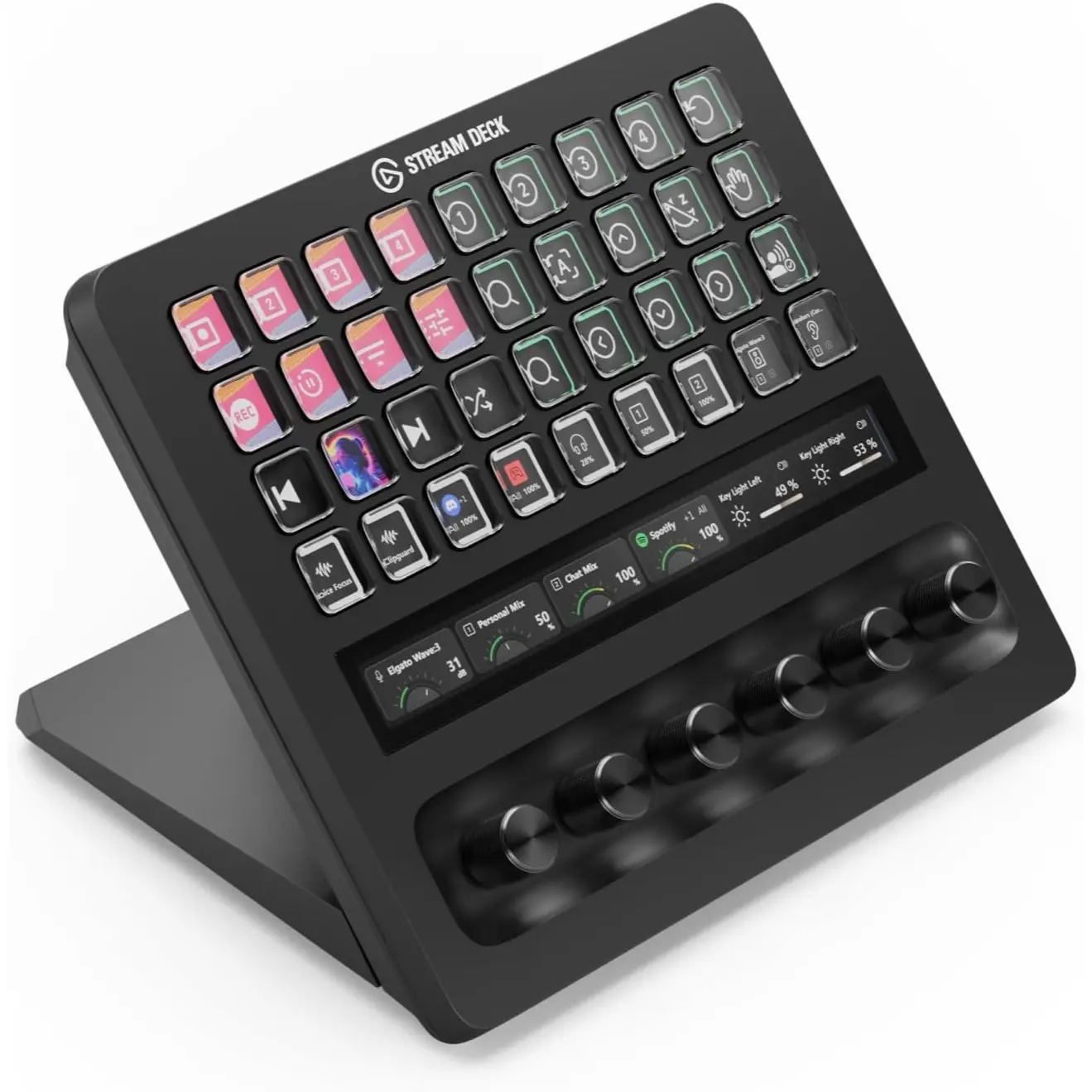 Elgato Stream Deck + XL Control Platform, 36 Macro Keys, 6 Multifunction Dials and Touch Strip, for Streaming, Content Creation and Productivity, PC and Mac