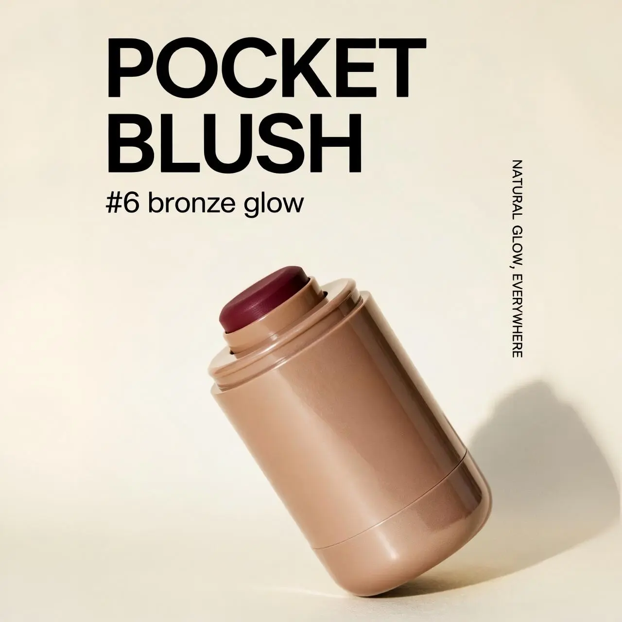 Cream Blush Stick - Hydrating Multi-Use Makeup for Cheeks, Lips, and Eyes with a Smooth, Natural Glow Finish, Cosmetic
