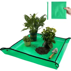 Repotting Mat for Indoor Plant Transplanting Control Mess, 26.8"X26.8" Waterproof Succulent Potting Mat Square Planting Tray Soil Change Mat Gardening Gifts for Plant Lovers