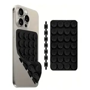 Dual-Sided Silicone Phone Suction Cup Sticker, Wall-Mounted Car Holder, Mobile Phone Accessories, Durable & Secure Grip Design