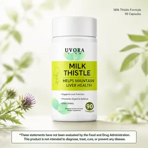 UVORA Flow Milk Thistle Formula Supplement, 90 Capsules, Botanical Multi-Ingredient Capsules with Milk Thistle Extract, Turmeric, Vitamin C & Inositol