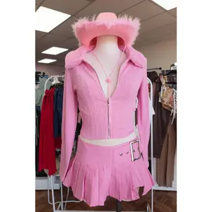 Light Pink Faux Fur Sweater Top