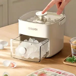 Pressing the 48 grid ice cube mold, ice making box, ice hockey artifact, grinding tool, large capacity ice storage, household use