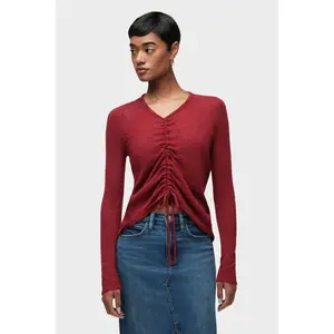 Ruched Long Sleeve Sweater