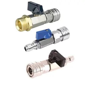 High Pressure Washer Ball Valve Stainless Steel, 3/8 or 1/4 Inch Quick Connect, Fits Electric Washers Hose Control Switch 4500 Psi, Power Washer Hose