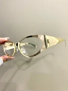 Vintage Cat Eye Frame Glasses, Trendy Casual Eyeglasses for Women & Men, Fashion Eyeglasses for Work, Daily Clothing Decor, Perfect for Student Daily Use, Stylish Trendy Eyewear